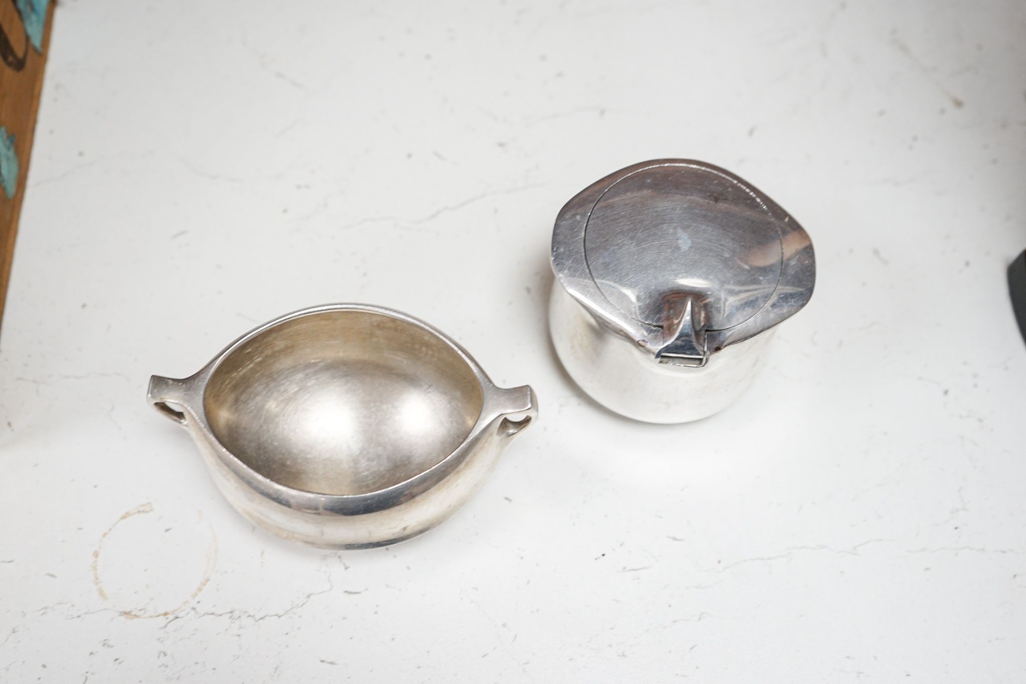A Picquot ware aluminium 5-piece tea set